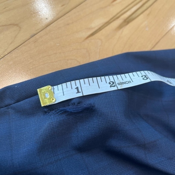 Ted Baker Endurance Jay ct blue plaid wool men’s sport coat size 42 regular flaw - Picture 9 of 10